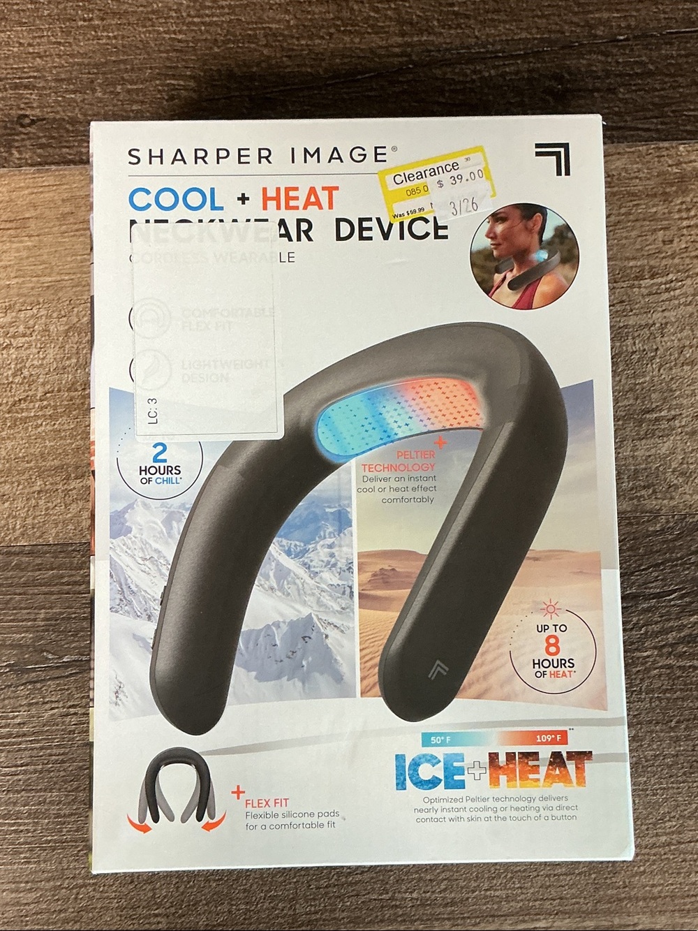 Sharper Image Cool + Heat Neckwear Device - Black